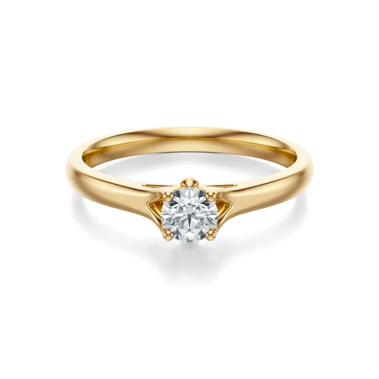 Pierścionek zaręczynowy złoty z diamentem AJPZ_131